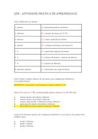 ATIVIDADE PRATICA QUIMICA - FACULDADE CATOLICA PAULISTA