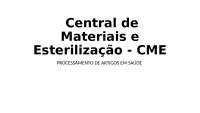 CMECENTRO DE MATERIAS E ESTERILIZAÇÃO