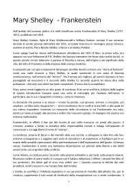 Mary Shelley  - Frankenstein - letteratura inglese 5