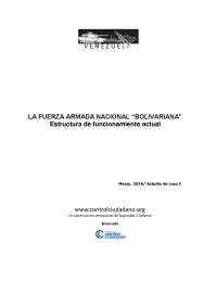 Estructura de la Fuerza Armada Nacional Bolivariana