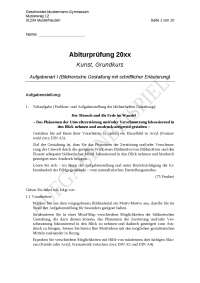 Übungsaufgabe Kunst Abitur, Grundkurs nrw: Langfassung