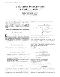 Diseño y Análisis de un Circuito Amplificador de Audio: Proyecto Final