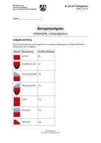 Abitur Beispielaufgabe Informatik, Leistungskurs NRW
