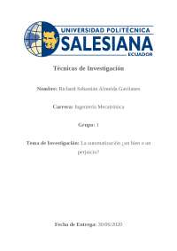 La automatización ¿un bien o un perjuicio?