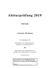 Physik Abitur 2019 Bayern