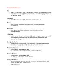 Biologie Lernzettel Ökologie für das Abitur Hamburg