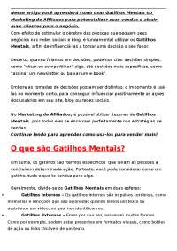 7 exemplos de gatilhos mentais