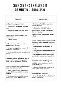 Englisch Abitur Lernzettel: Changes and challenges of multiculturalism