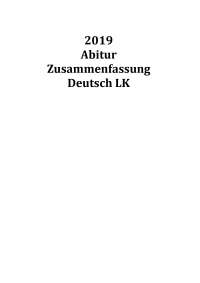 2019 Abitur Überblick Deutsch LK Nordrhein-Westfalen