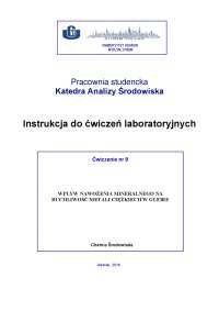 Chemia środowiska: Wpływ nawożenia mineralnego na ruchliowść metali cieżkich w glebie