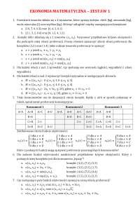 Ekonomia matematyczna - zadania