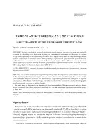 Wybrane aspekty kurczenia się miast w Polsce