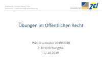 Übungen im Öffentlichen Recht Prof. Koenig WS 19/20 - 2. Besprechungsfall