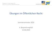 Übungen im Öffentlichen Recht Prof. Koenig SS 2020 - 4. Besprechungsfall