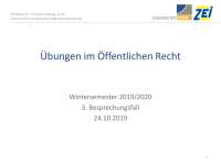 Übungen im Öffentlichen Recht Prof. Koenig WS 19/20 - 3. Besprechungsfall
