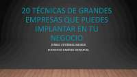 20 Técnicas de grandes empresas