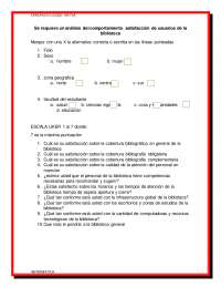 Análisis de Satisfacción de Usuarios de una Biblioteca: Encuesta de Carcausto Luque Ideyla