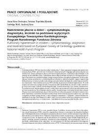 Nadciśnienie płucne u dzieci – symptomatologia, diagnostyka, leczenie