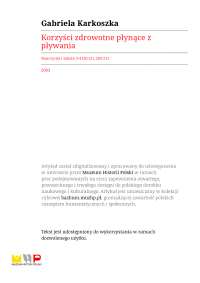Korzyści zdrowotne płynące z pływania