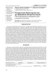 Postępowanie fizjoterapeutyczne po złamaniach osteoporotycznych