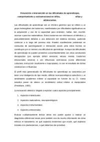 Prevencion e Intervencion en las dificultades de aprendizajes