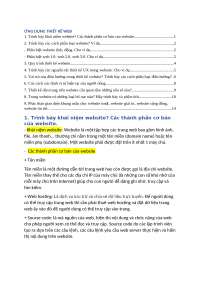 Đề cương thiết kế web