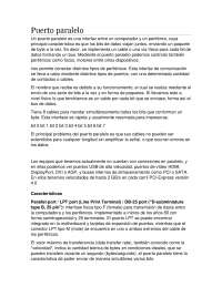 Puerto paralelo características y funcionamiento