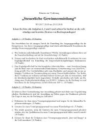 Klausur Steuerliche Gewinnermittlung Prof. Breithecker WiSe 17/18