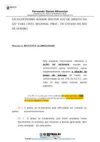 Modelo de petição para prorrogação de laudo