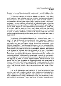 La mujer y el Deporte