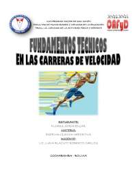 FUNDAMENTOS TECNICOS DE LA CARRERA