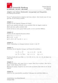 Aufgaben & Lösungen VK Mathematik:Aussagenlogik und Mengenlehre - WS 11/12