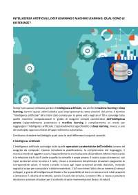 Intelligenza artificiale - deep learning - machine learning | Appunti ...