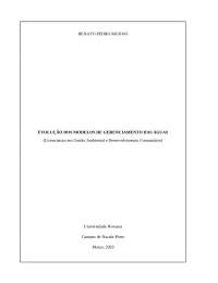 Modelos de gerência dos recursos hidricos