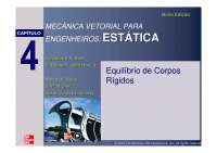 Equilíbrio de Corpos Rígidos: Notas de Aula de Mecânica Vetorial para Engenheiros