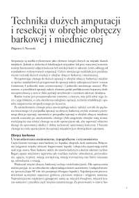Technika dużych amputacji i resekcji w obrębie obręczy