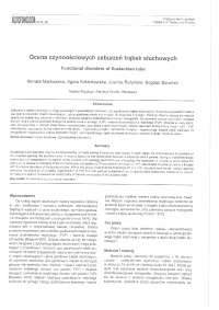 Ocena czynnościowych zaburzeń trąbek słuchowych
