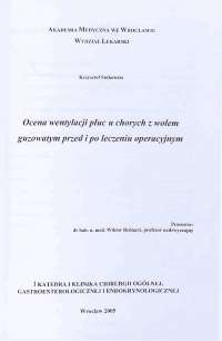Ocena wentylacji płuc u chorych z wolem guzowatym przed i po leczeniu operacyjnym