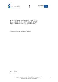 Chemia - materiały uzupełniające do przedmiotu