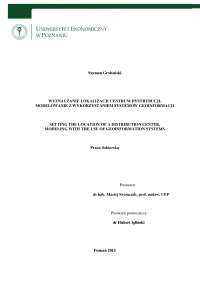 Wyznaczanie lokalizacji centrum  dystrybucji, wykorzystanie geoinformacji