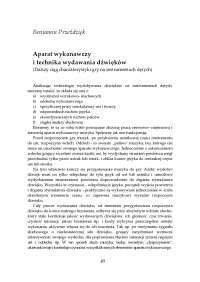 Aparat wykonawczy i technika wydawania dźwięków