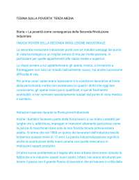 TESINA SULLA POVERTA' TERZA MEDIA
