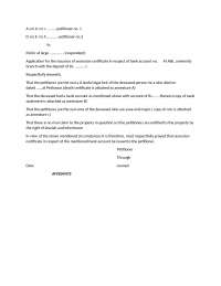 sample of succession certificate application