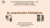 As populações biológicas