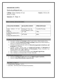 Shashank Gupta's CV........................