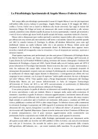 La psicofisiologia sperimentale di Angelo Mosso e Federico Kiesow - Docsity