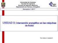 Intercambio energético en las maquinas de fluido