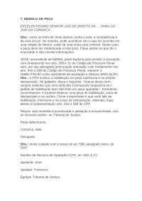 Modelo de Apelação para servir de base