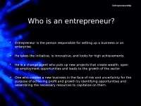 Introduction to Entreprenership