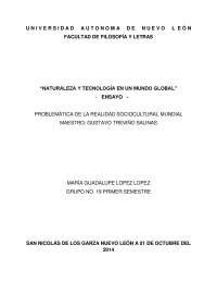 ENSAYO -NATURALEZA Y TECNOLOGÍA